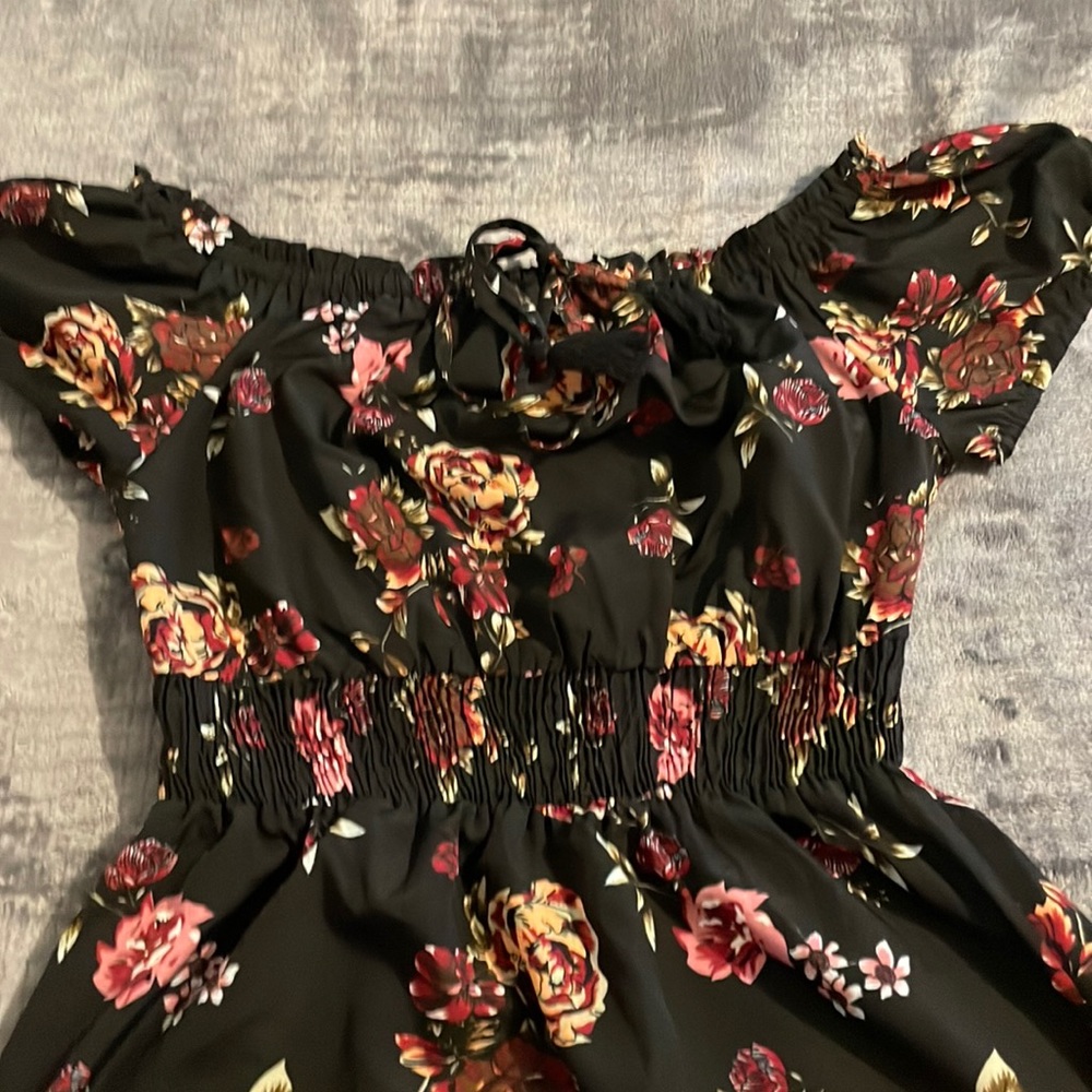 Open shoulder Vintage ankle length dress